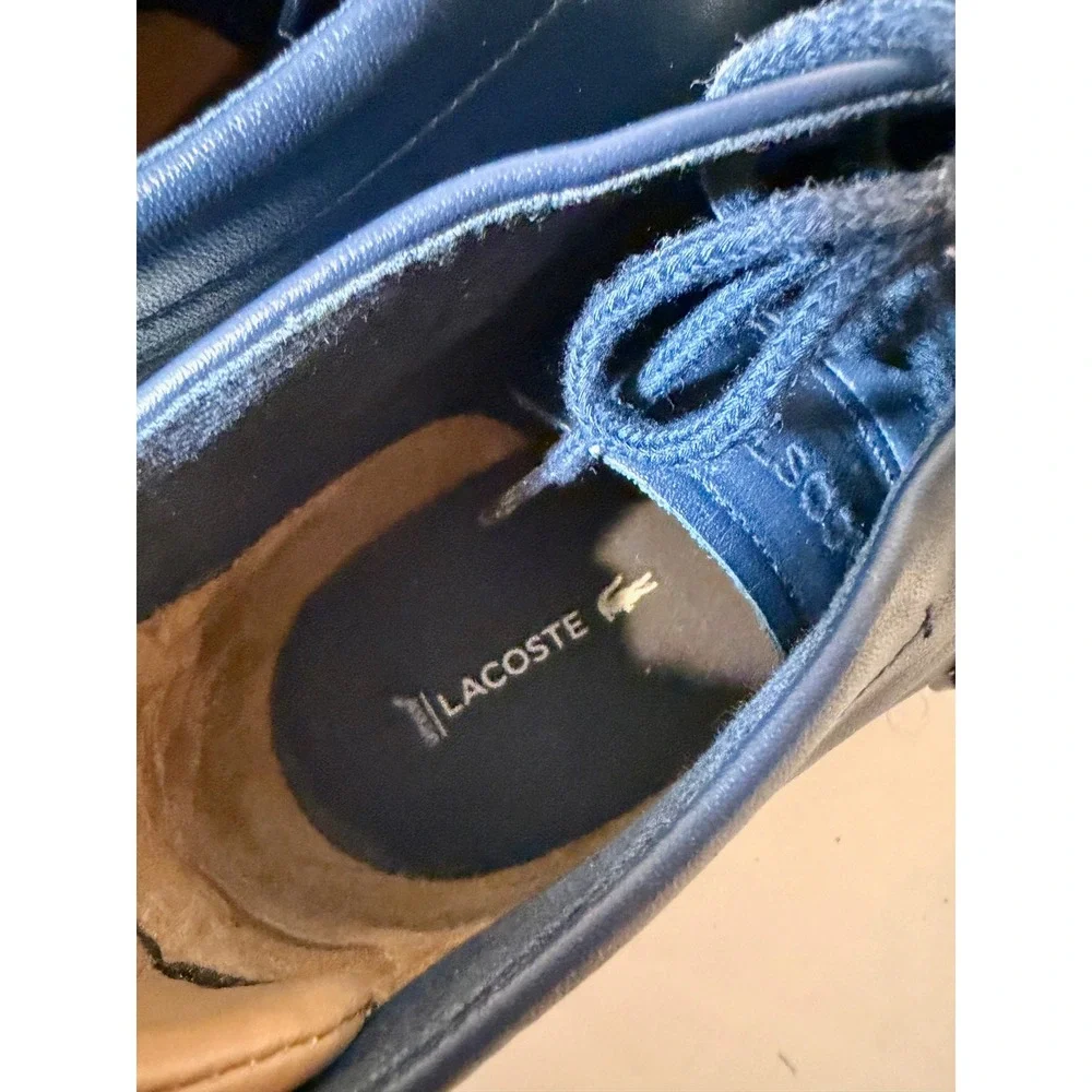 Lacoste Espere Chukka 317 1 Ankle Boots Sneaker Mens 13‎ Blue Leather Lace Up